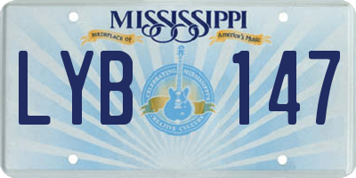 MS license plate LYB147