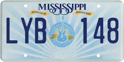 MS license plate LYB148