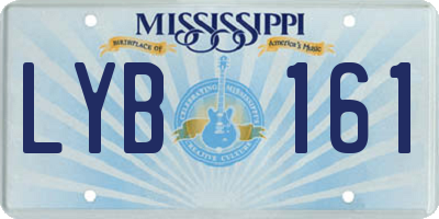 MS license plate LYB161
