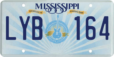 MS license plate LYB164