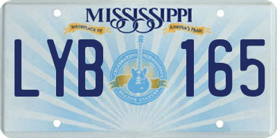 MS license plate LYB165