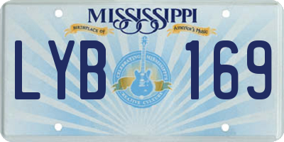 MS license plate LYB169
