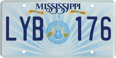 MS license plate LYB176