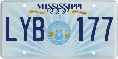 MS license plate LYB177