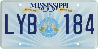 MS license plate LYB184