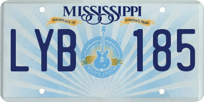 MS license plate LYB185
