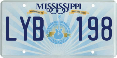 MS license plate LYB198