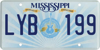 MS license plate LYB199