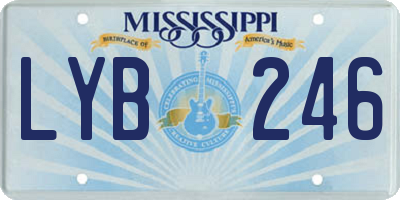 MS license plate LYB246