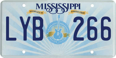 MS license plate LYB266