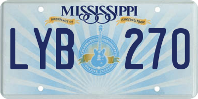 MS license plate LYB270
