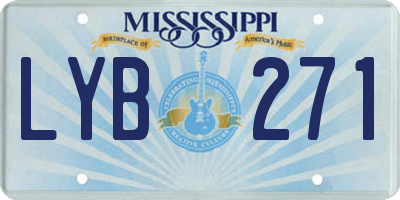 MS license plate LYB271