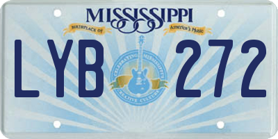 MS license plate LYB272
