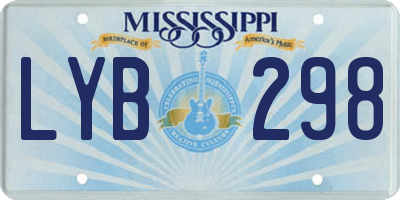 MS license plate LYB298