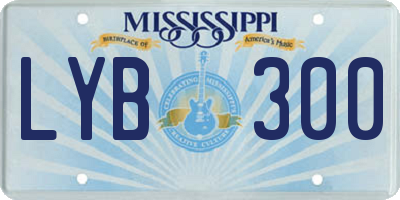 MS license plate LYB300