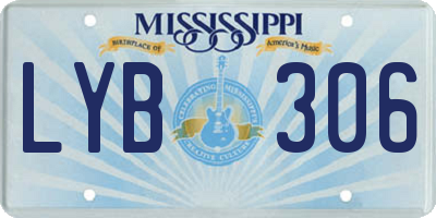 MS license plate LYB306