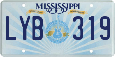 MS license plate LYB319