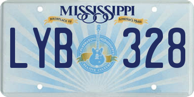 MS license plate LYB328