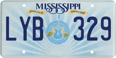 MS license plate LYB329