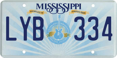 MS license plate LYB334