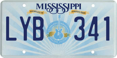 MS license plate LYB341