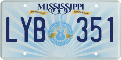 MS license plate LYB351