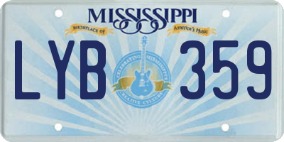 MS license plate LYB359
