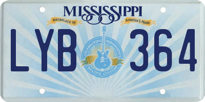 MS license plate LYB364