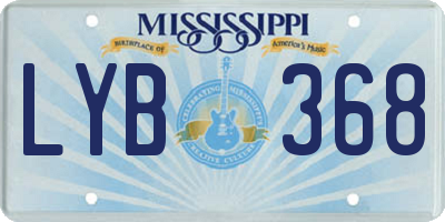 MS license plate LYB368