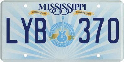 MS license plate LYB370