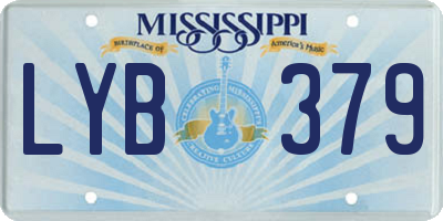 MS license plate LYB379