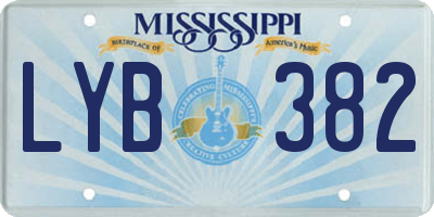 MS license plate LYB382