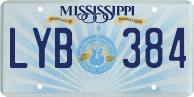 MS license plate LYB384