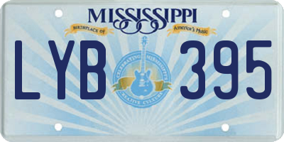 MS license plate LYB395