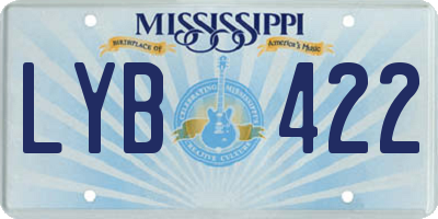 MS license plate LYB422