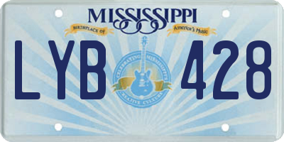 MS license plate LYB428