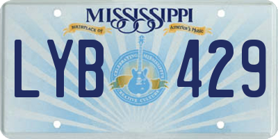 MS license plate LYB429