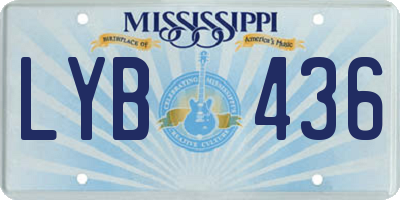 MS license plate LYB436