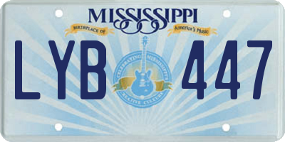 MS license plate LYB447