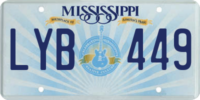 MS license plate LYB449