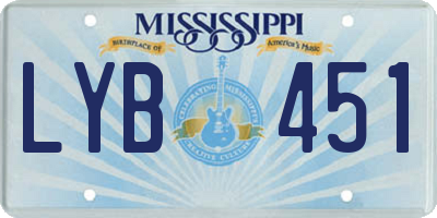 MS license plate LYB451