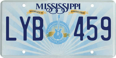 MS license plate LYB459