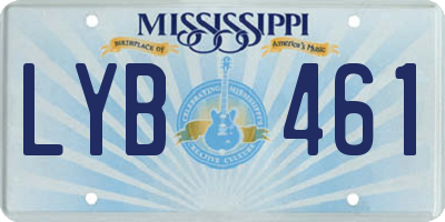 MS license plate LYB461