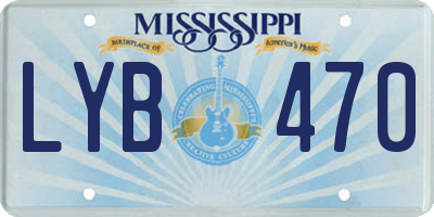 MS license plate LYB470