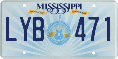 MS license plate LYB471