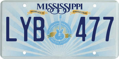 MS license plate LYB477