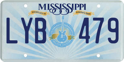 MS license plate LYB479