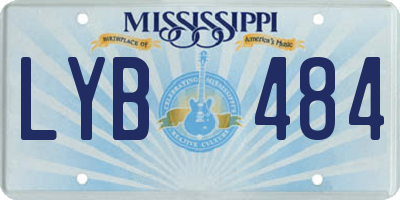 MS license plate LYB484