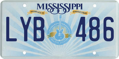 MS license plate LYB486