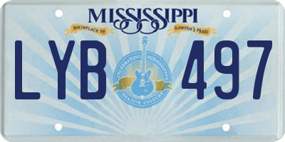 MS license plate LYB497